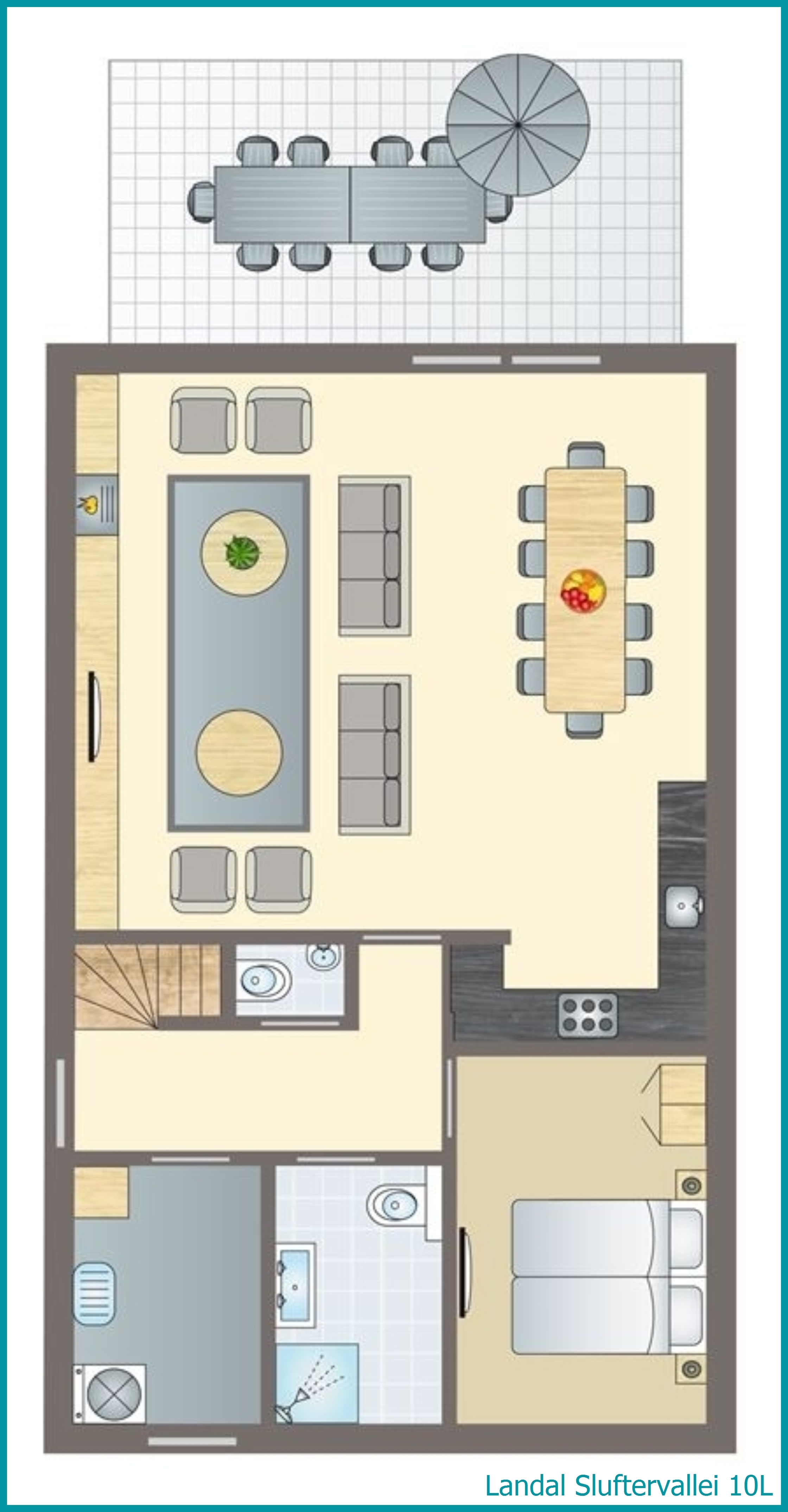 bungalow 10 personnes 10L à Sluftervallei