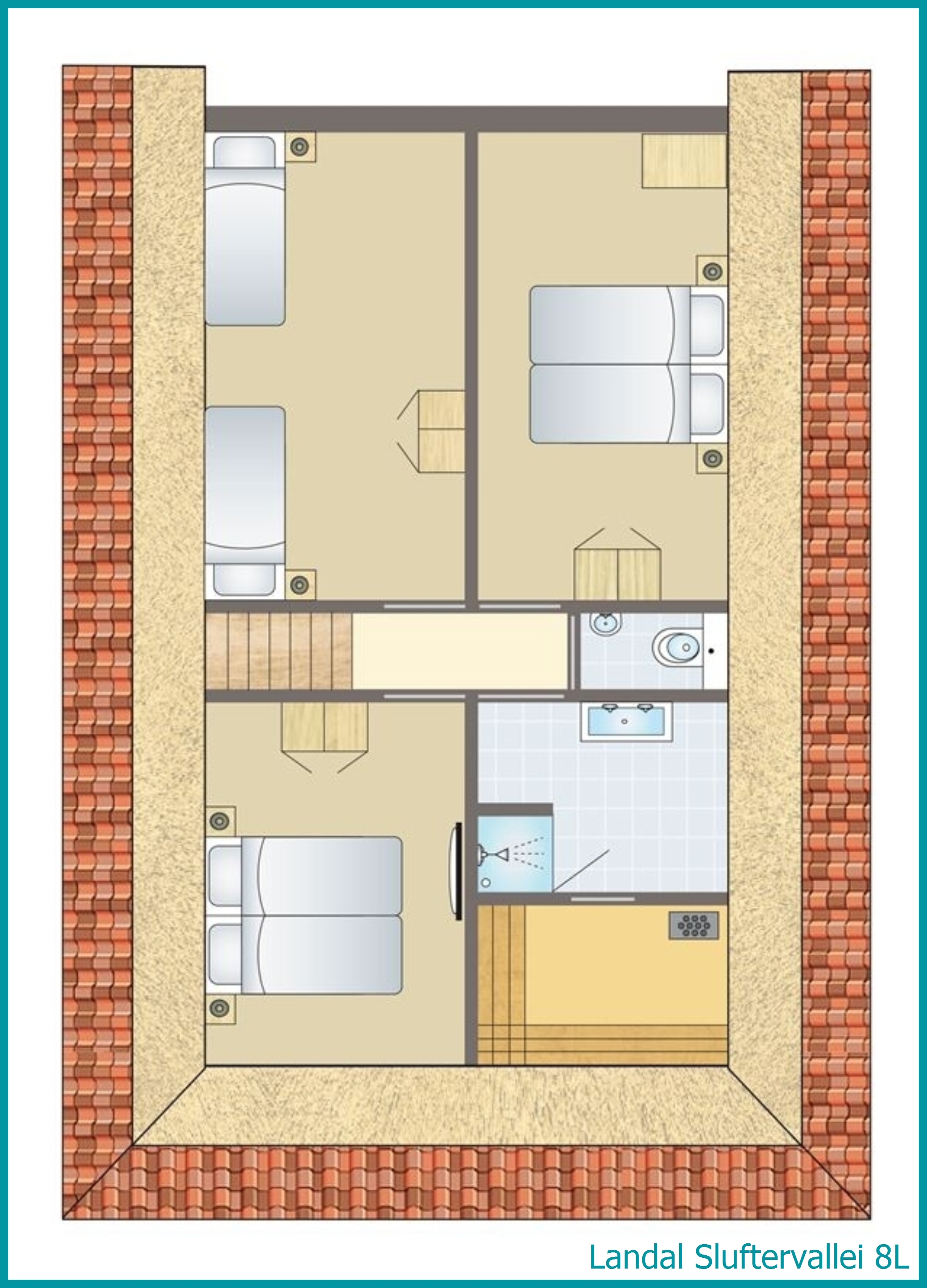 bungalow 8 personnes 8L à Sluftervallei