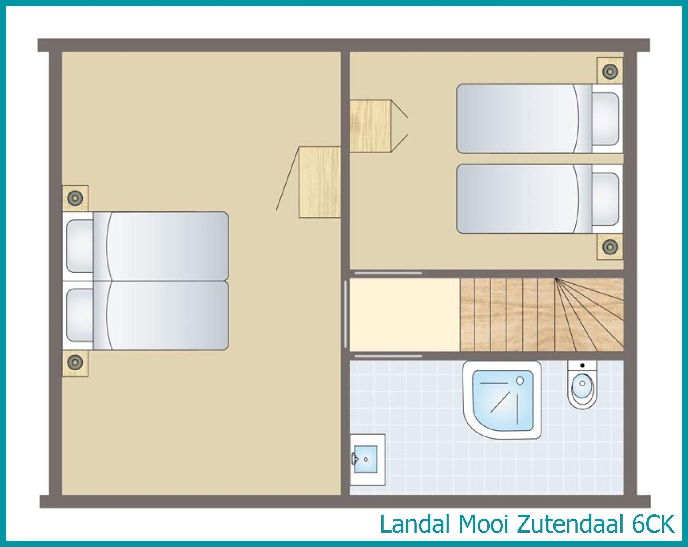 bungalow enfant 6 personnes 6CK à Mooi Zutendaal