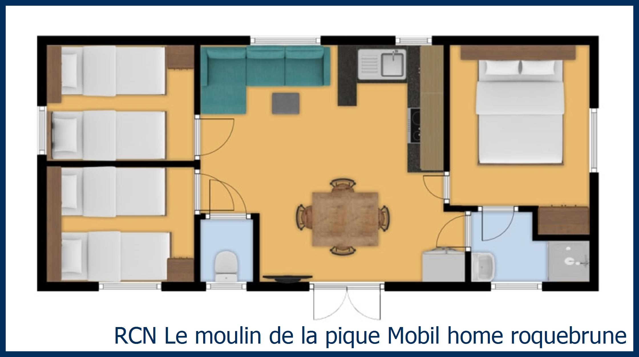 Caravane Mobil home roquebrune à Domaine de la Noguière
