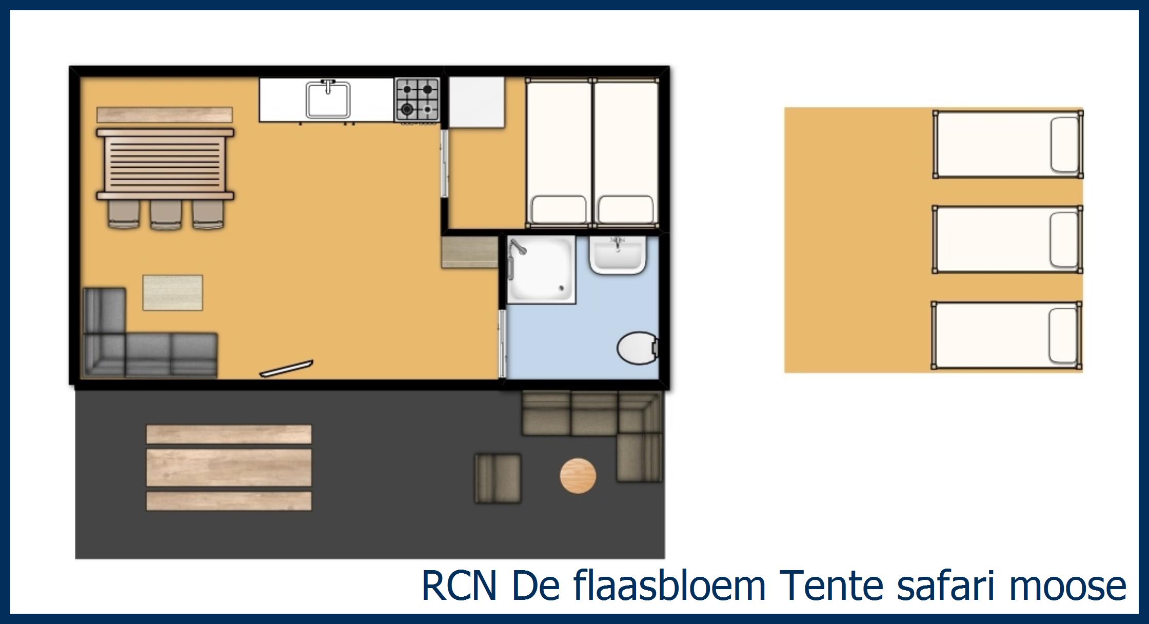 Tente safari lodge Laurier Tente safari Moose à De Flaasbloem