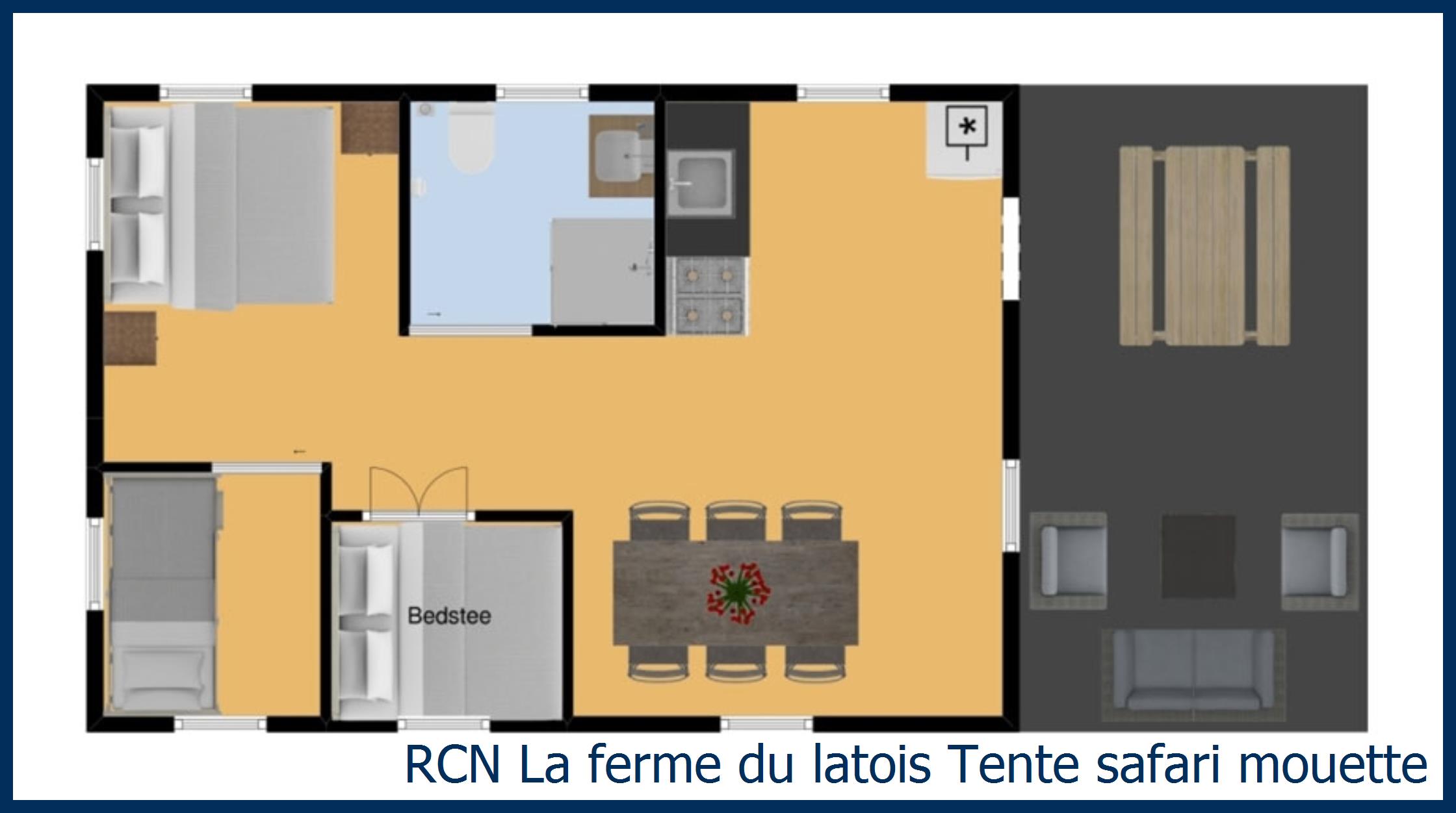 Tente safari lodge Laurier Tente safari mouette à La Ferme du Latois