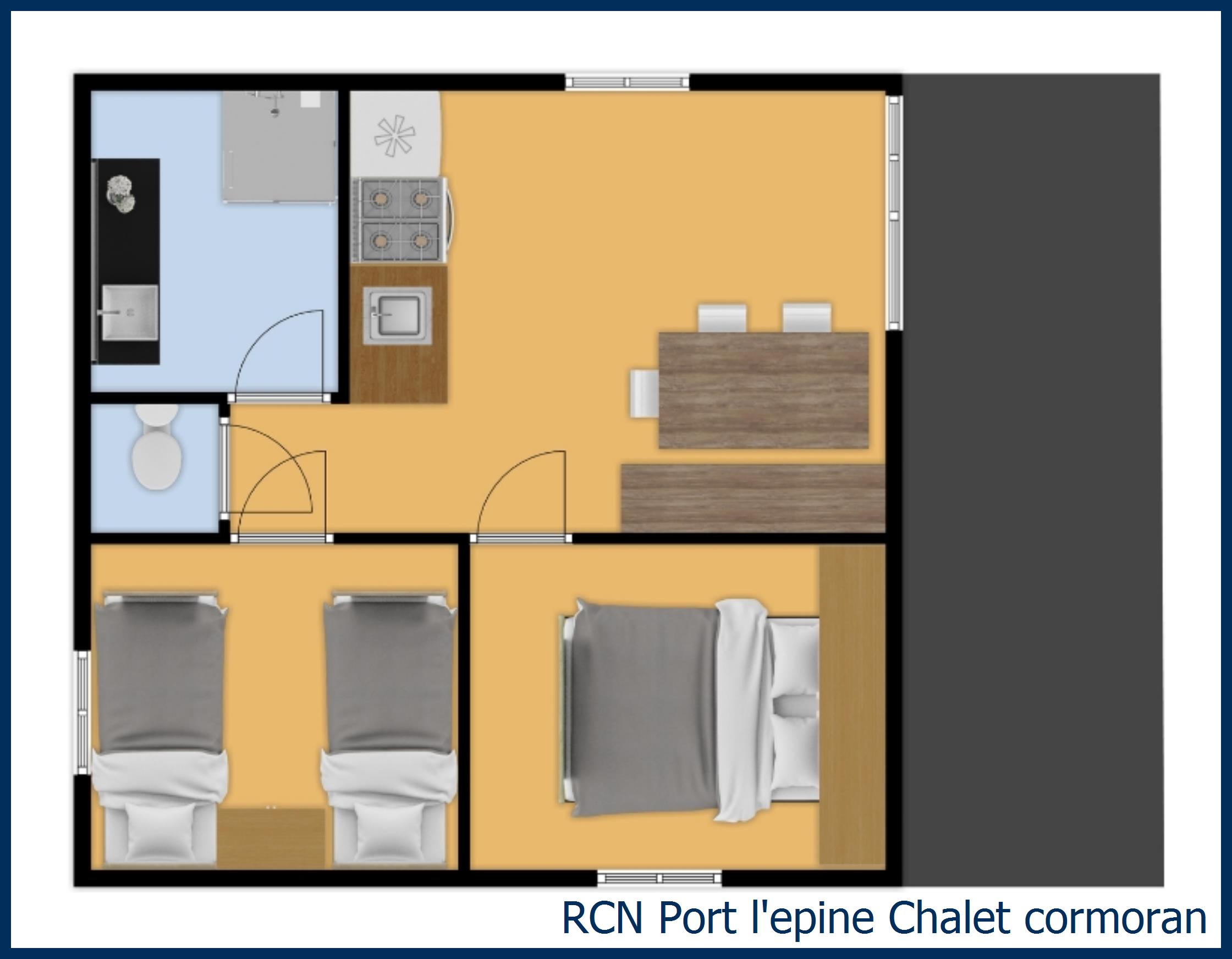 Cabane en bois cormoran à Port l'Epine