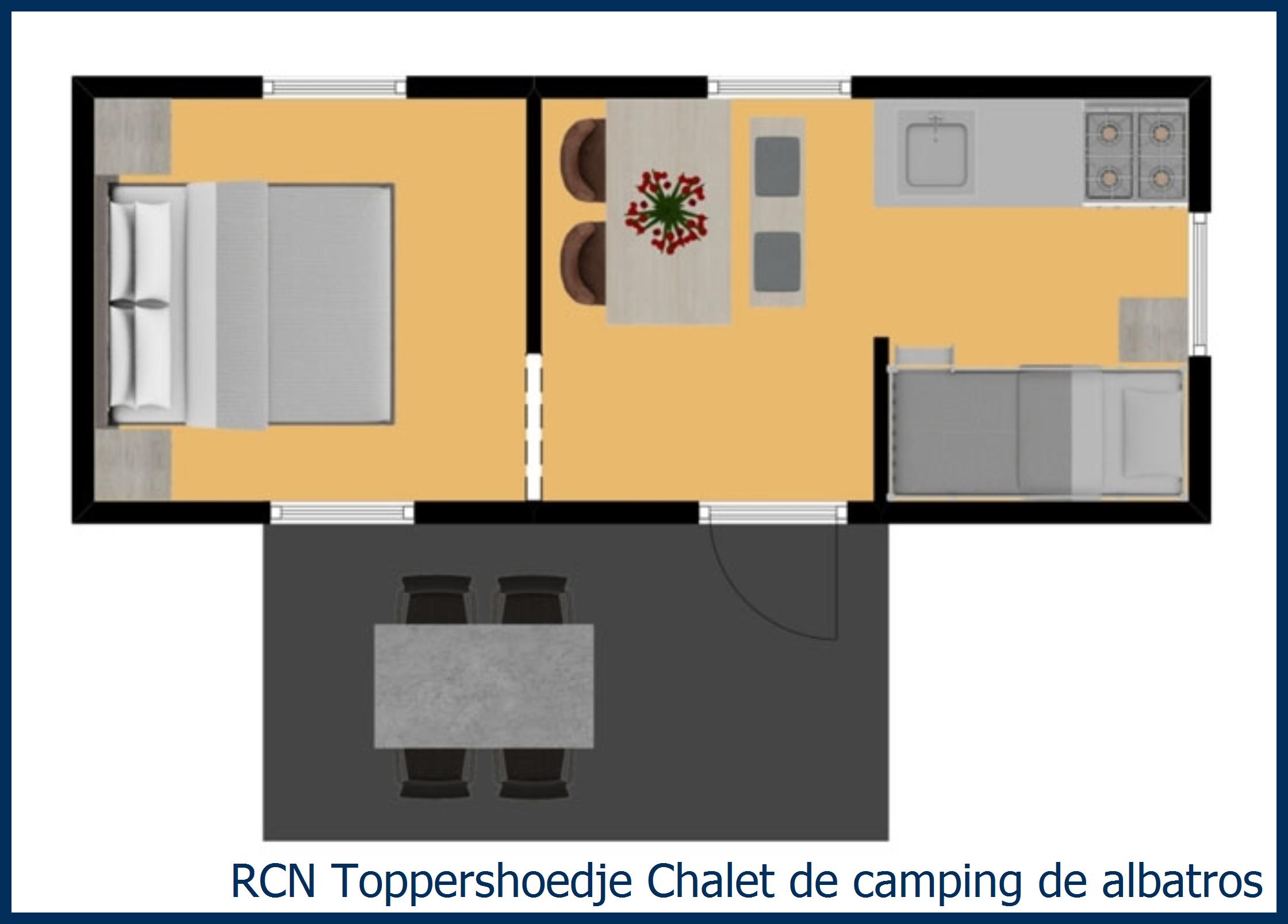 Cabane en bois de camping de albatros à Toppershoedje