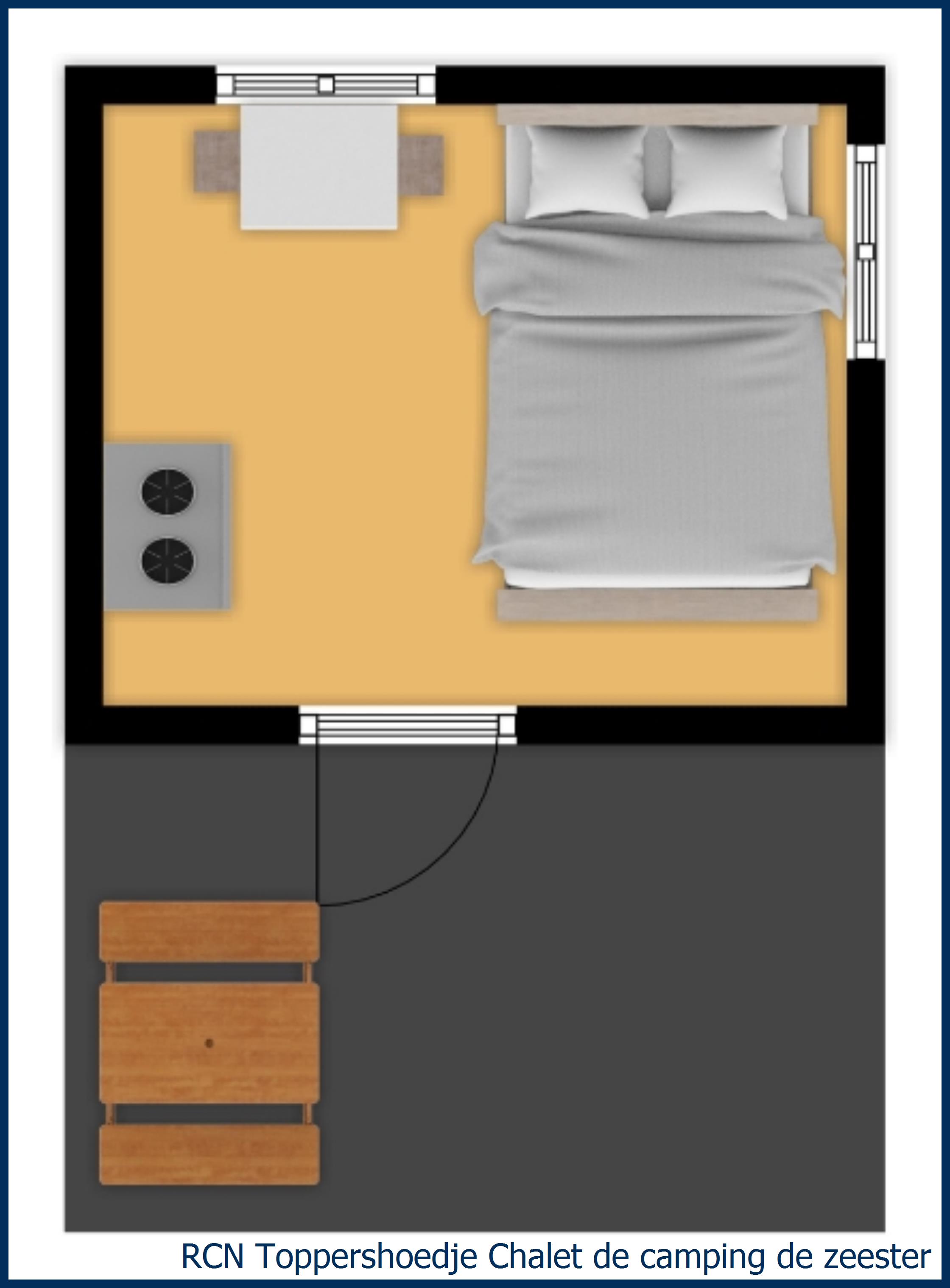 Cabane en bois de camping de Zeester à Toppershoedje