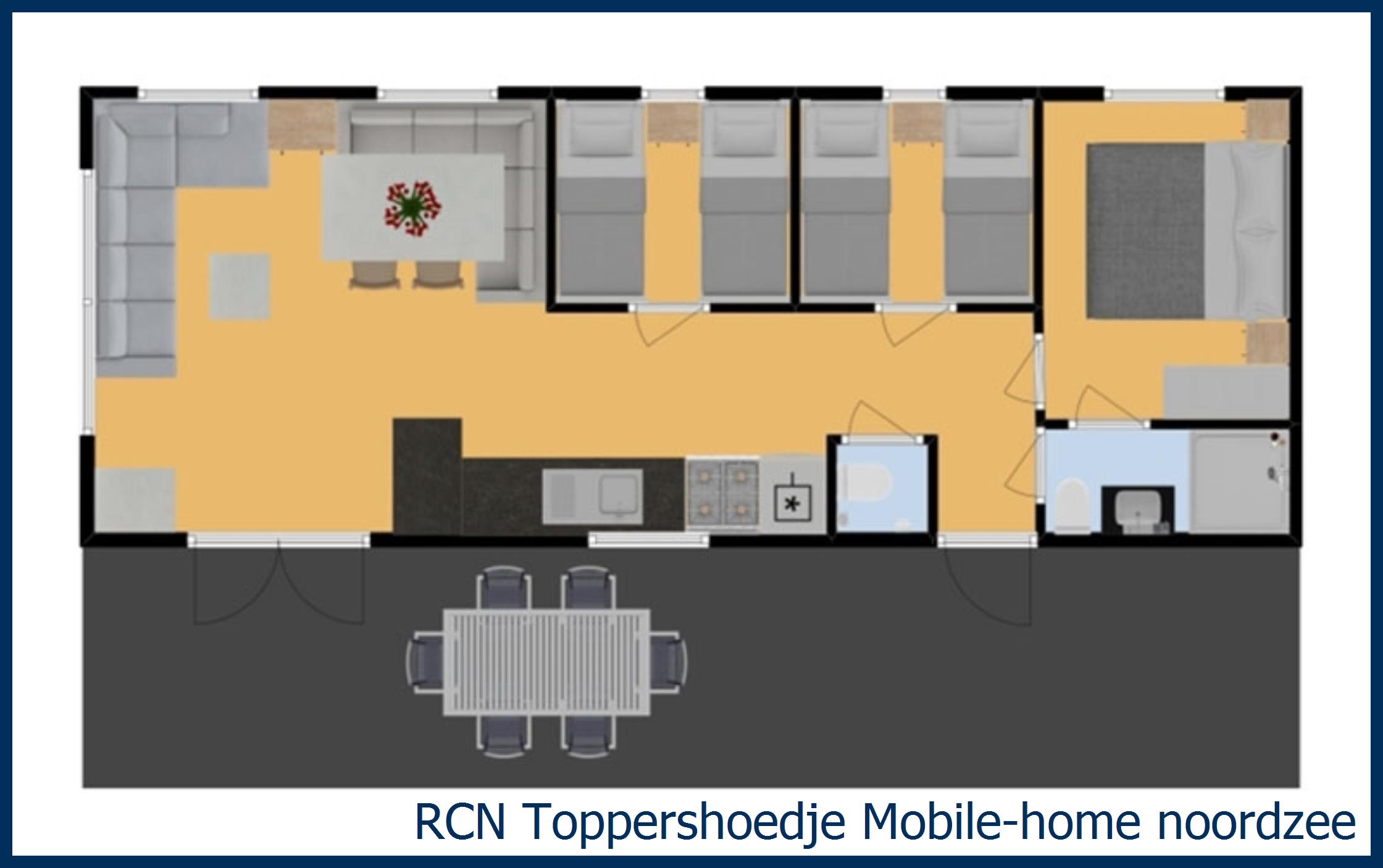 Caravane Mobile-Home Noordzee à Toppershoedje