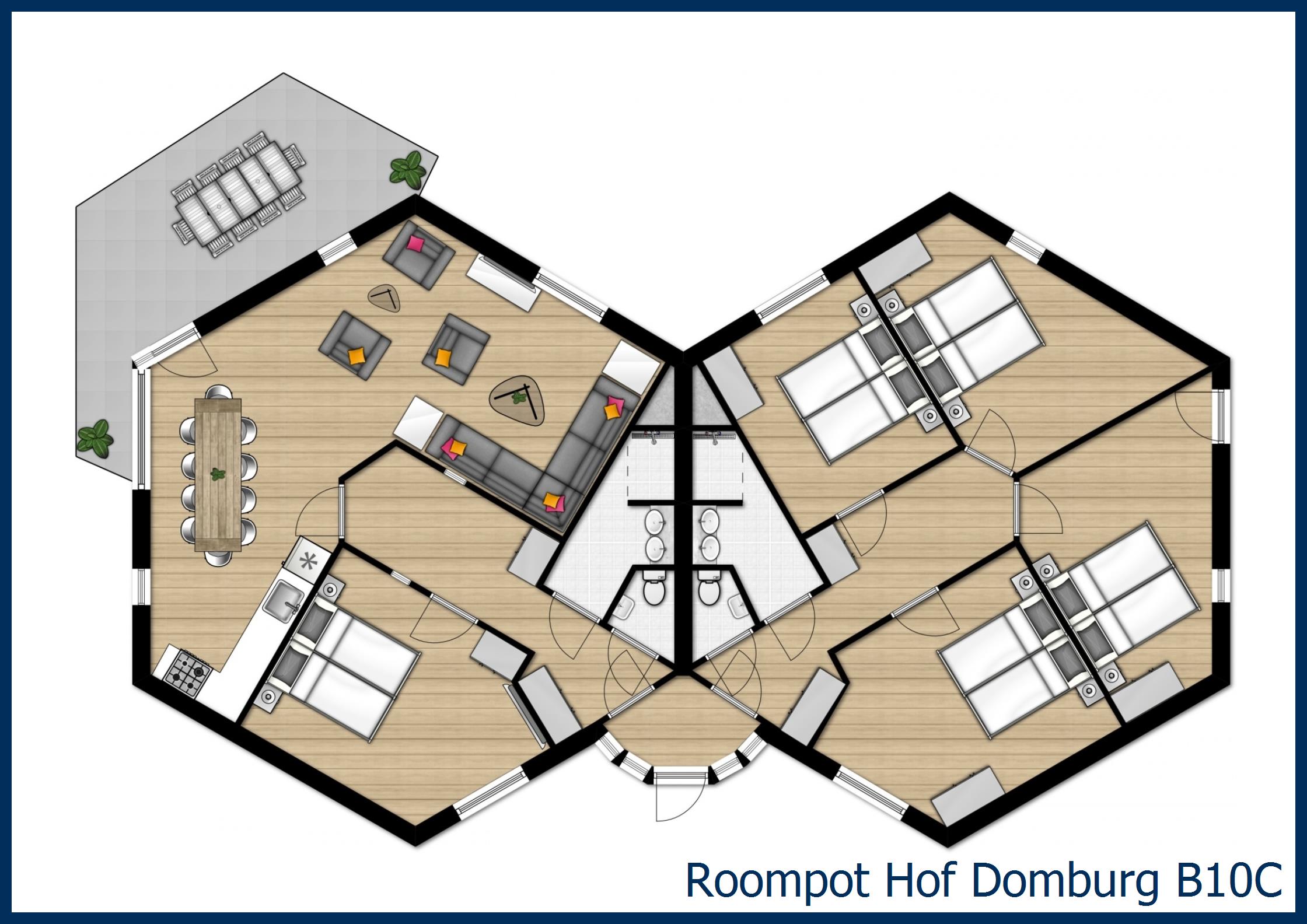 Bungalow B10C à Hof Domburg
