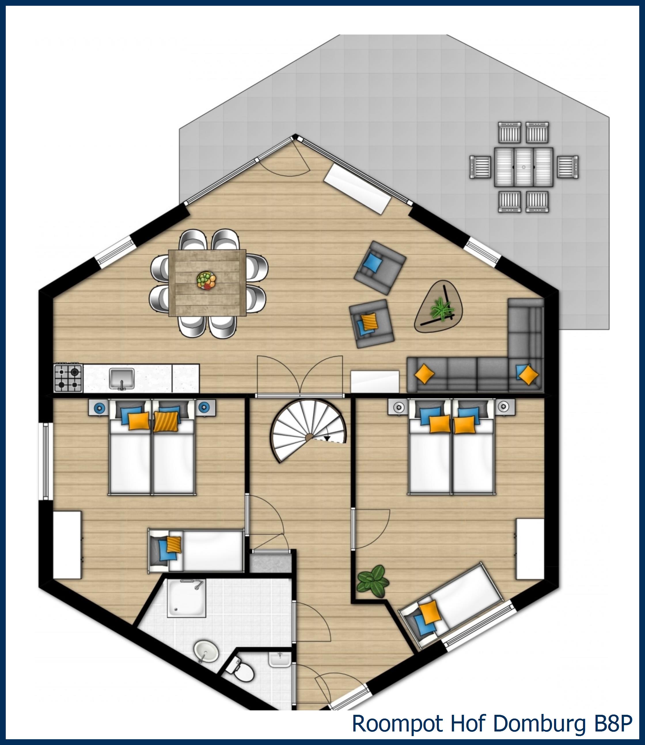 Bungalow B8P à Hof Domburg