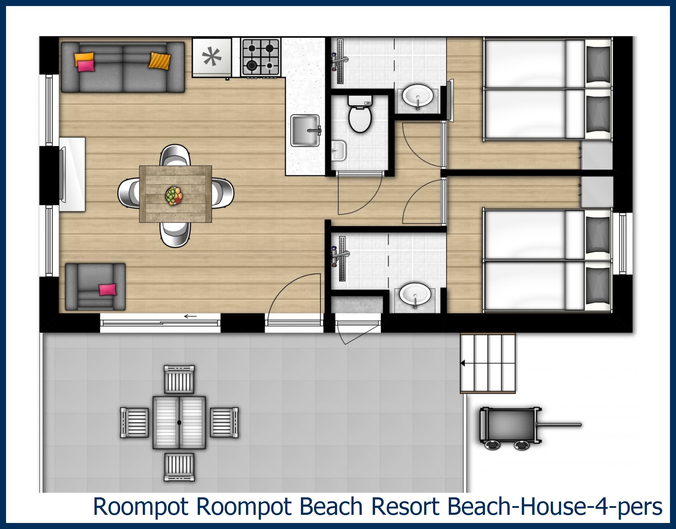 Maison de plage Beach-House-4-pers à Beach Resort