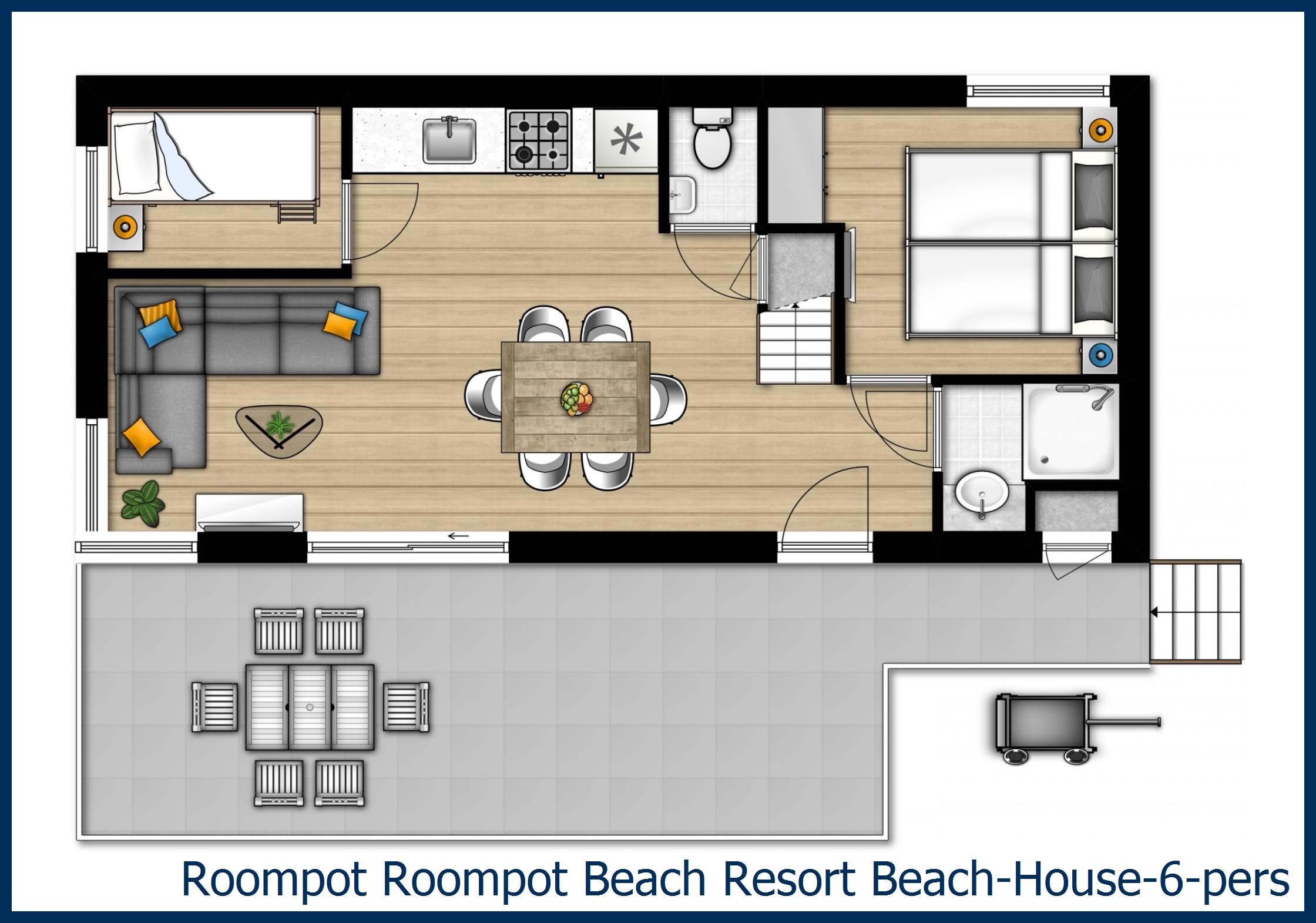 Maison de plage Beach-House-6-pers à Beach Resort