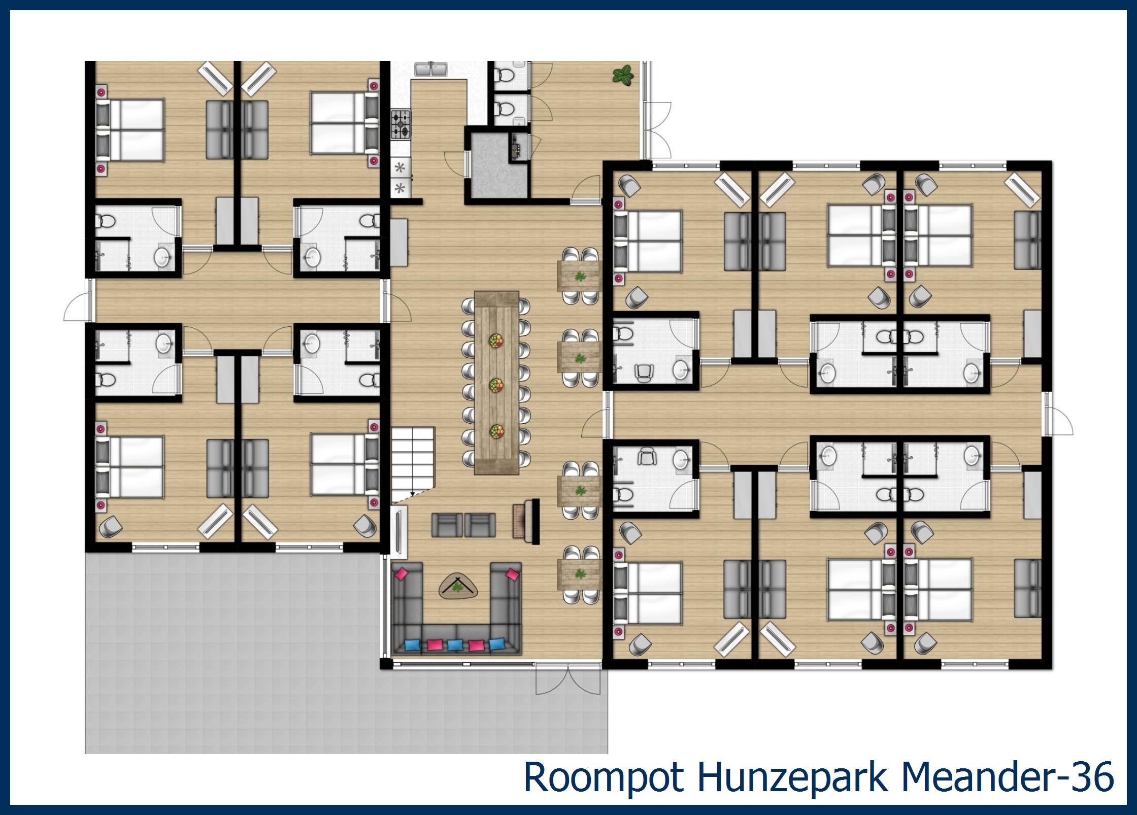 Hébergement pour groupes Meander-36 à Hunzepark